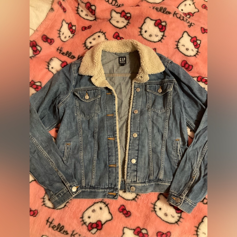 GAP denim sherpa jean jacket